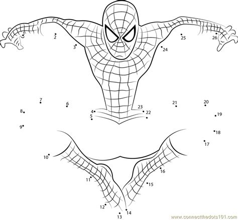 Spiderman Dot To Dot Printable